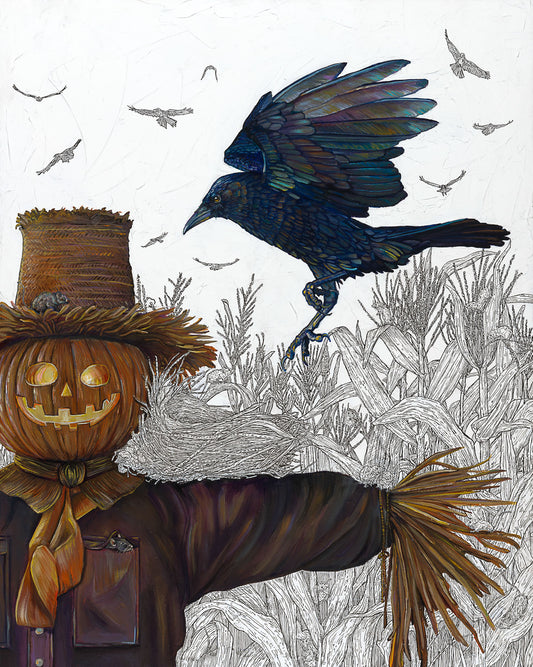 "Fearless Crow" Original & Limited Edition Fine Art Print
