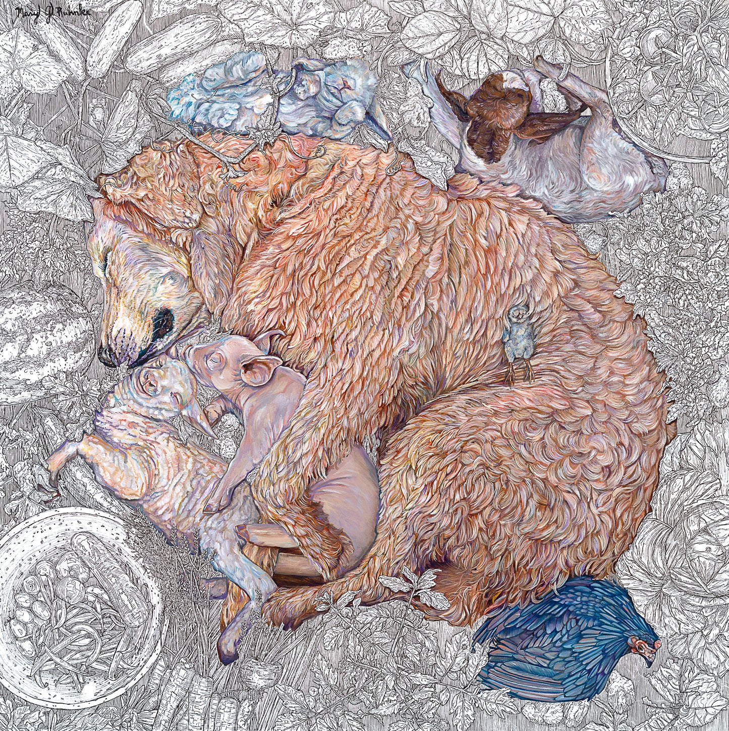 "Serenity In The Garden" Original & Limited Edition Fine Art Print