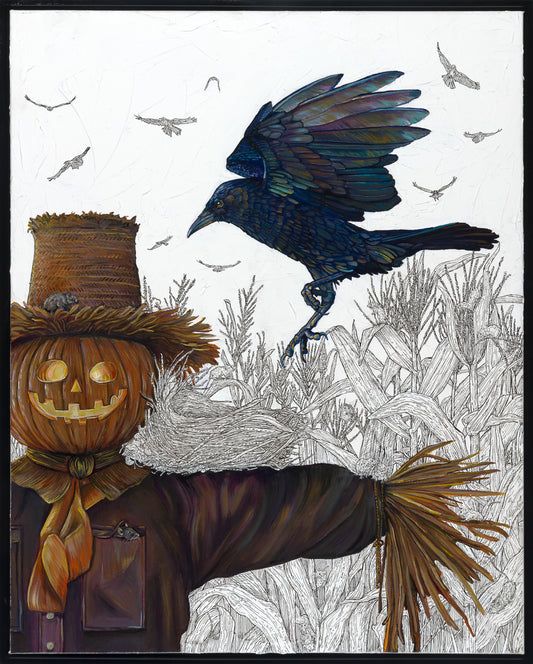 "Fearless Crow" Original & Limited Edition Fine Art Print