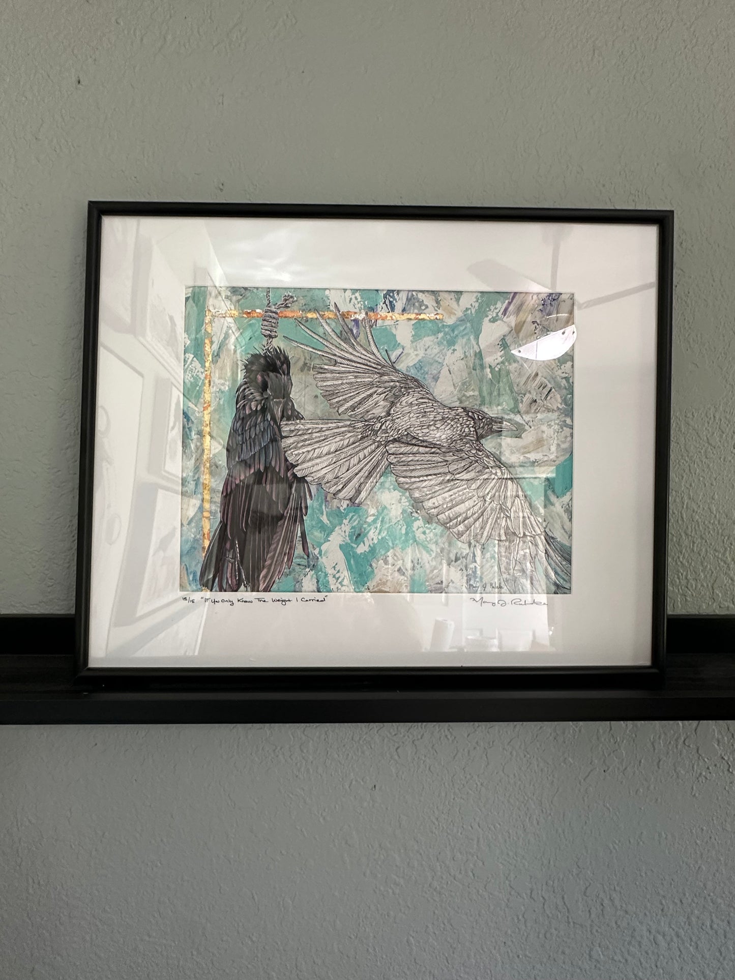 "If You Only Knew The Weight I Carried"  Embellished Framed Limited Edition Print