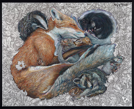 "Leafy Lullaby: Sleeping in Nature's Embrace" Limited Edition Fine Art Print